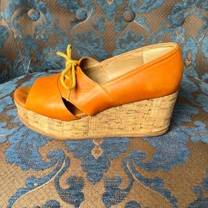 ⭐️ Fiel Anthropology Lace Up Wedges